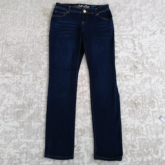 Inc Denim Curvy Fit Skinny Leg Jeans 2 Navy Blue - Picture 4 of 16